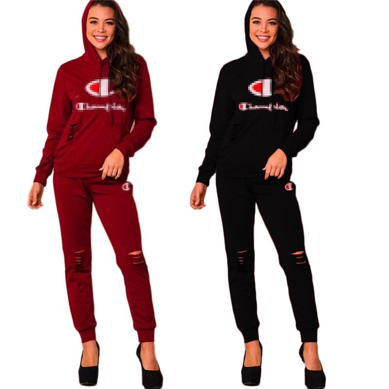 Ripped Embroidered Champion Sweatshirt 