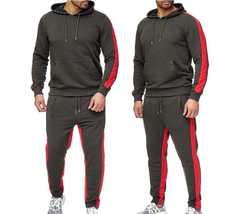 Men Hoodies Tiger TrackSuit Sport Jacket Suit Set Trousers Pants Jogging Outwear