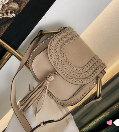 New Women Large Vintage Tote Tassel Woven Bag Shoulder Messenger Crossbody Bags 