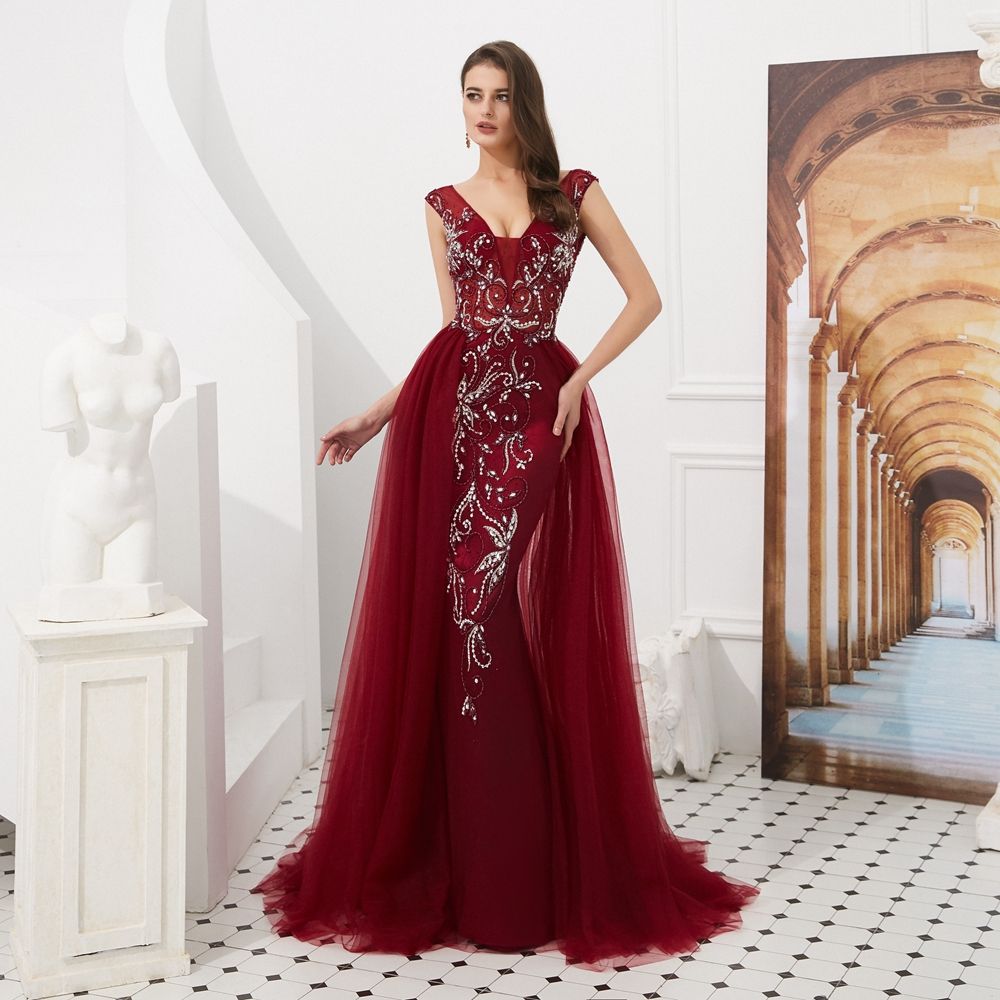 wine colored prom dresses 2019