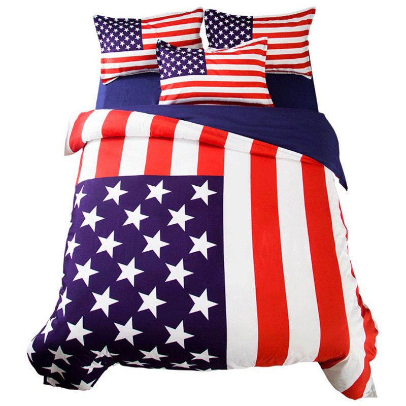 King Size American Flag Bedding Set Single Double Full UK USA Flag Bed