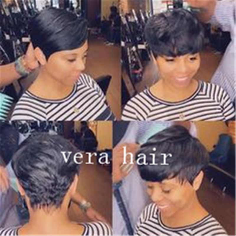 Brazilian Short Wig Women Pixie Cut Wigs Short Human Hair Wigs For