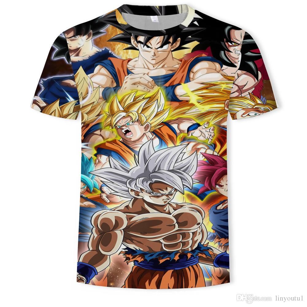 Dragon Ball Z T-shirts Men's Summer 3D Print Super Saiyan Son Goku Black Vegeta Battle Dragonball Casual T Shirt Tops Dragon Ball Z T-shirts Men's Summer 3D Print Super Saiyan Son Goku Black Vegeta Battle Dragonball Casual T Shirt Tops