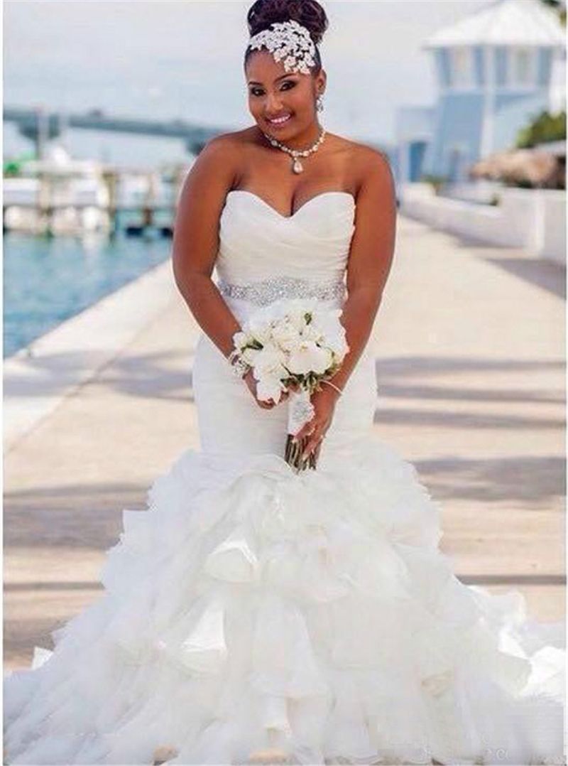 organza mermaid wedding dress