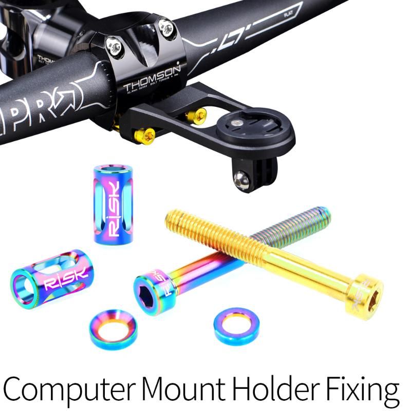 2019 Risk M5x40mm Titanium Bike Computer Holder Fixed Bolt Mtb