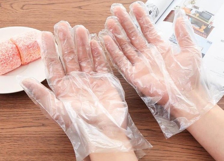 plastic hand gloves