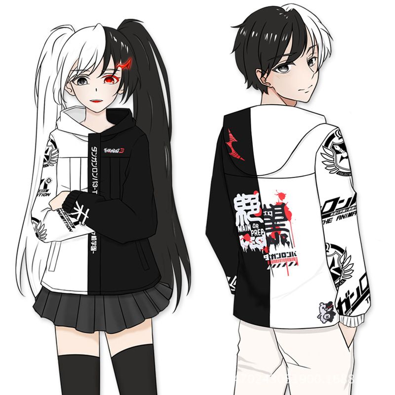 Hot Halloween Japan Anime Danganronpa Monokuma Cosplay Costume Jacket Unisex Zipper Casual Coat Suit Hoodie Asian Size Big Group Halloween Costumes Group Costumes Halloween From Sunshine0609 35 06 Dhgate Com