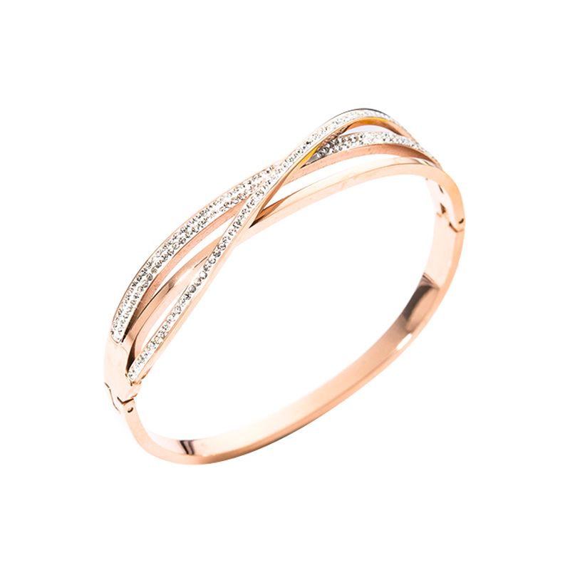 rose gold christening bangle