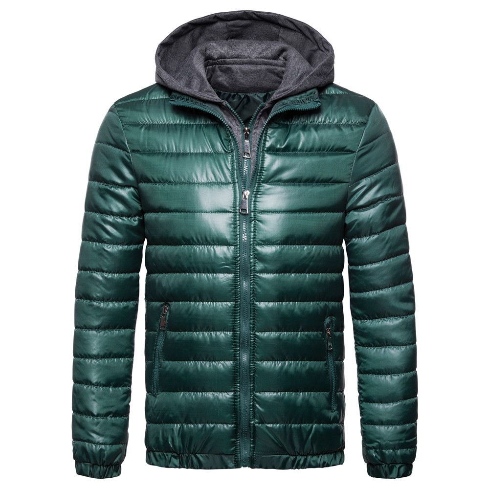 con capucha de invierno al por mayor para hombres 2019 Moda ligera Parka masculina simple