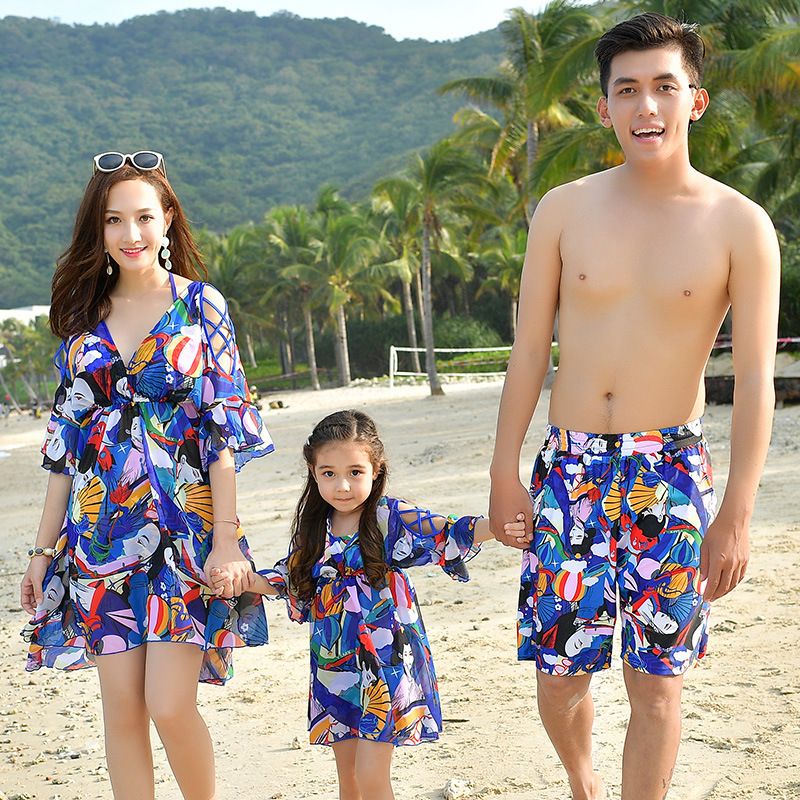 dad and daughter matching swimwear
