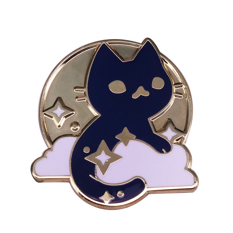 Acheter Broche Chat Noir Cosmique Stars Insigne Broche Espace Chaton Mignon Nuage Astronomie Astronaute Cadeau De 1 52 Du Simida265 Fr Dhgate Com