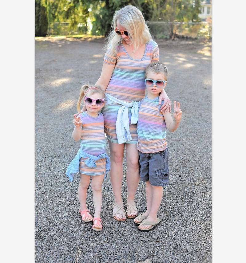 mommy and me rainbow dress