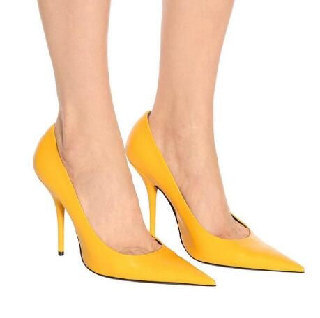 yellow heels size 10
