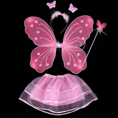pink wings party gown