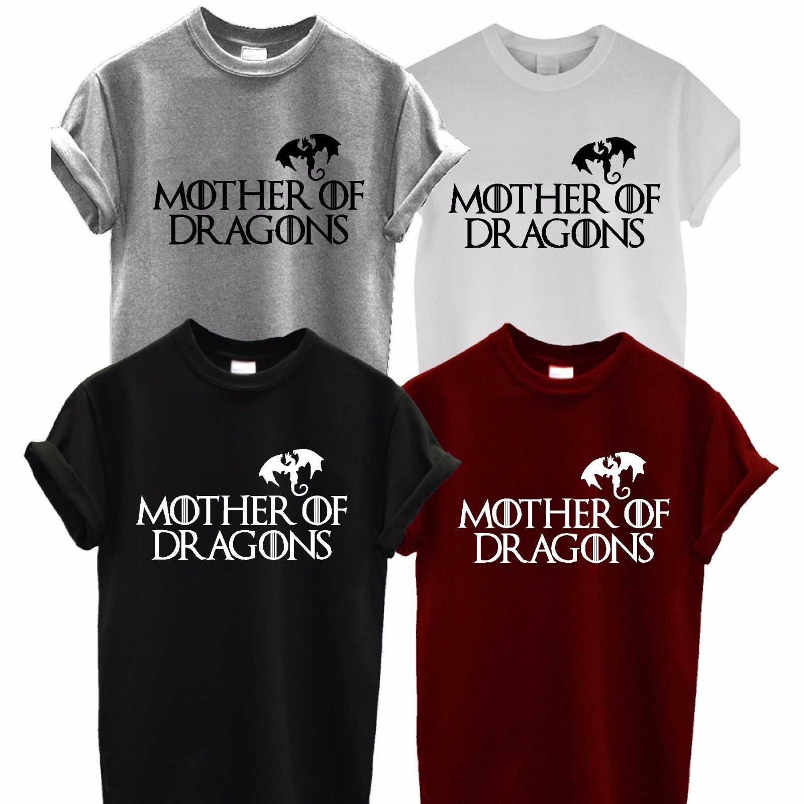 ZCYTIM Camiseta Juego de Tronos Madre del dragón   Camisa Dragón Fuego Piel de Invierno Moda para Mujer Camiseta de los   Fans Regalo