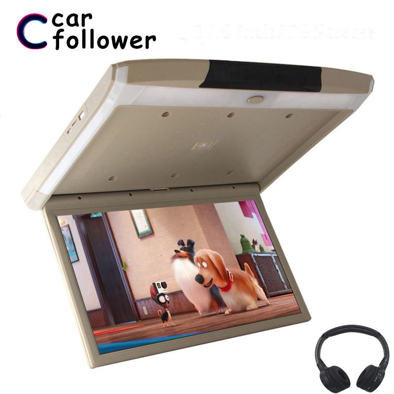 2019 15 6 Inch 1080p Hd Video Roof Mount Flip Down Monitor Mp5
