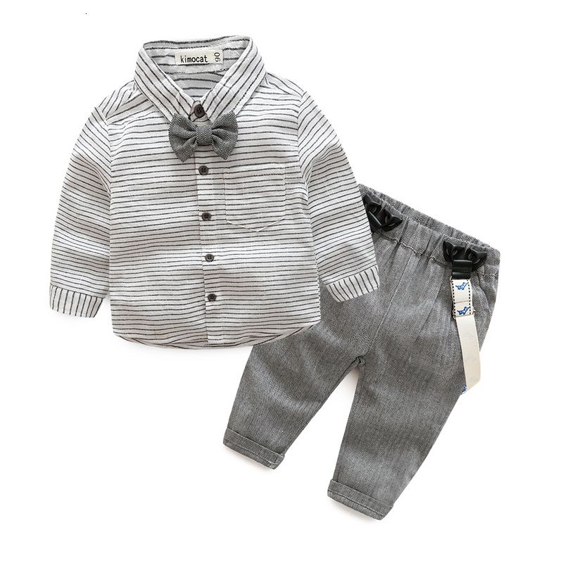 Compra Ropa Para Bebés Recién Nacidos Ropa Para Niños Caballero Bebé Niño  Camisa A Rayas Gris + Overoles Ropa Para Bebés Ropa Para Recién  NacidosMX190912 Barato | Entrega Rápida Y Calidad | Es.Dhgate