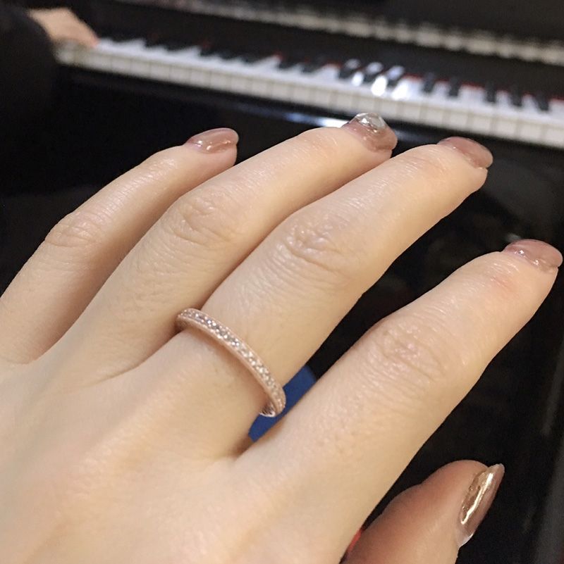 Luxury 18K Rose Gold CZ Diamond Wedding 