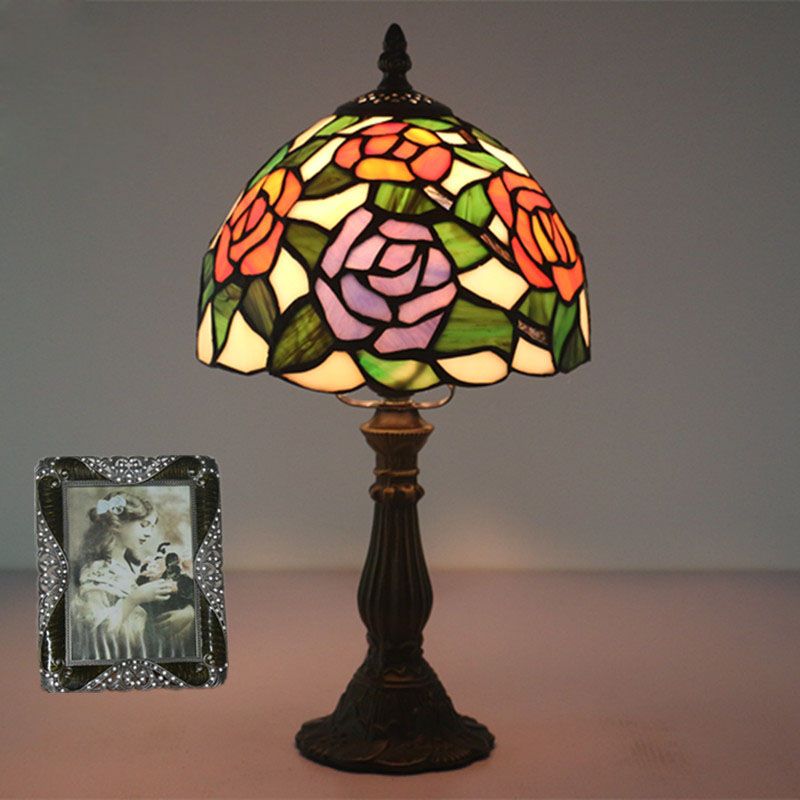 Whole 8 Inch Stained Glass Table Lamp Art Flowers Shade Lights For Bedside Bar Living Room Small Desk Led By Under 90 46 Dhgate Com Whole 8 Inch Stained Glass Table, Small Table Lamps Glass Shades