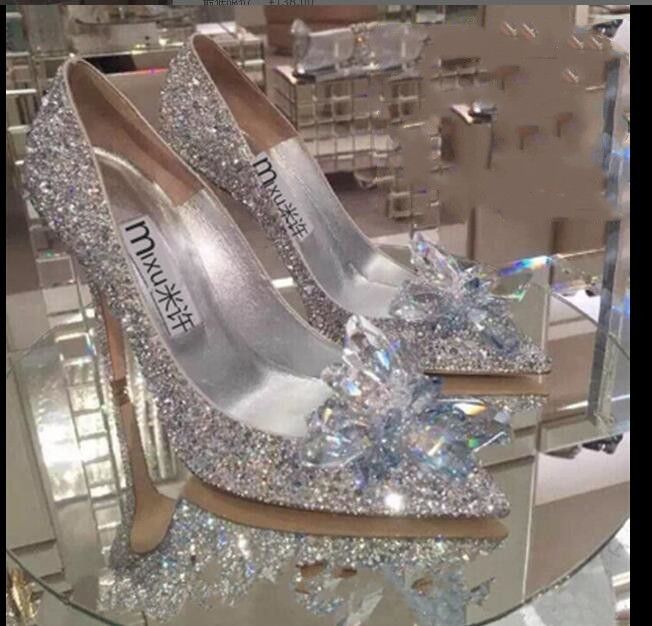 glitter bridal heels