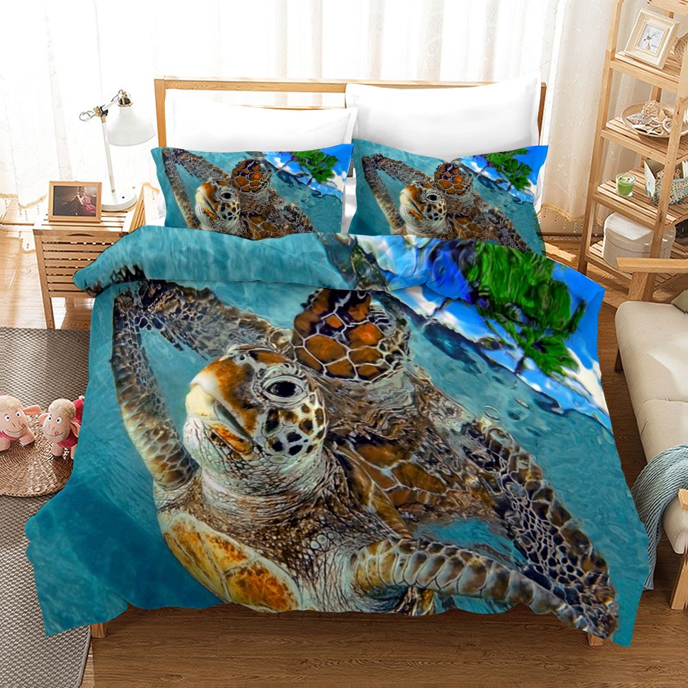 Bedding Set Sea Turtle Duvet Cover With Pillowcases Single Twin Double