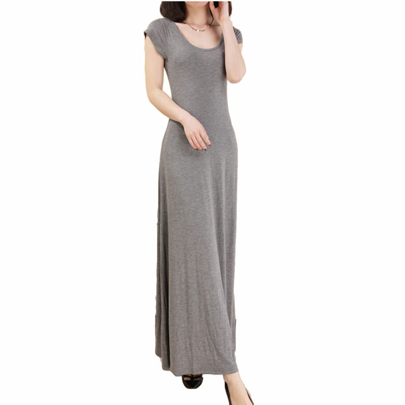 Vestidos casuales 2021 Primavera y verano estilo modal algodón sólido corto largo vestido largo hueco bohemio Vestidos casuales 2021 Primavera y verano estilo modal algodón sólido corto largo vestido largo hueco bohemio