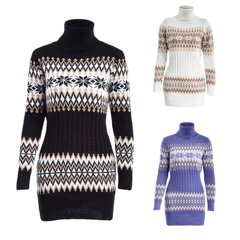 snowflake sweater dress