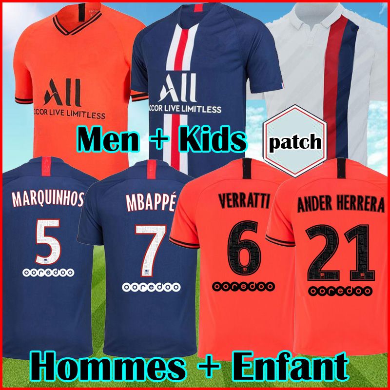 19 AIR PSG JORDAN camiseta de fútbol 2019 2020 camisa Paris Germain NEYMAR JR
