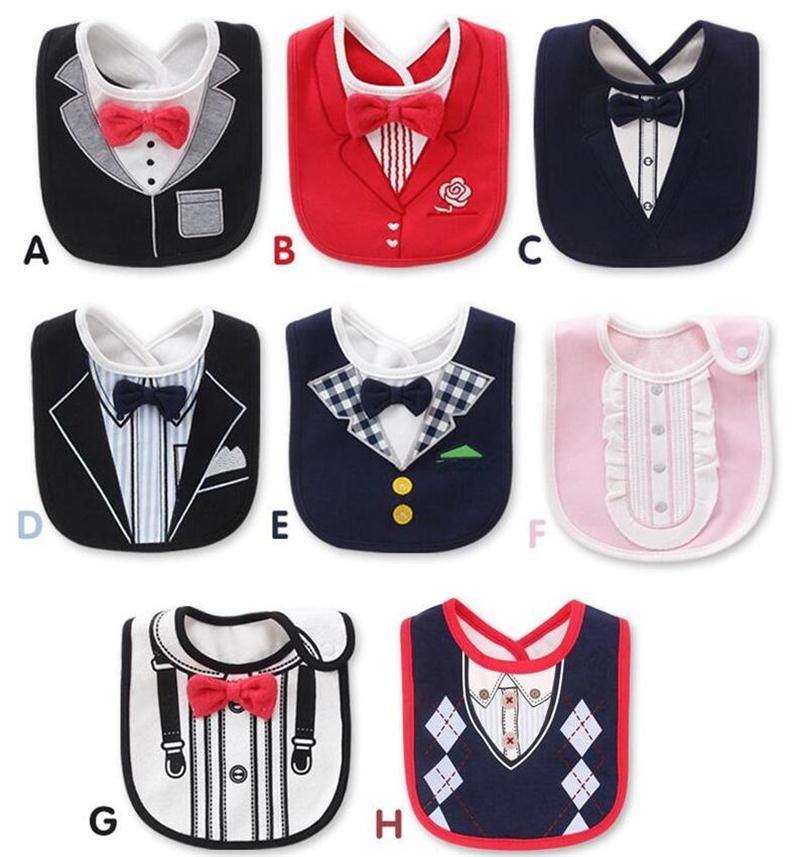 Cute Kids Baby Boy Newborn Bib Formal Bow Tie Gentleman Feeding Home Great Gift