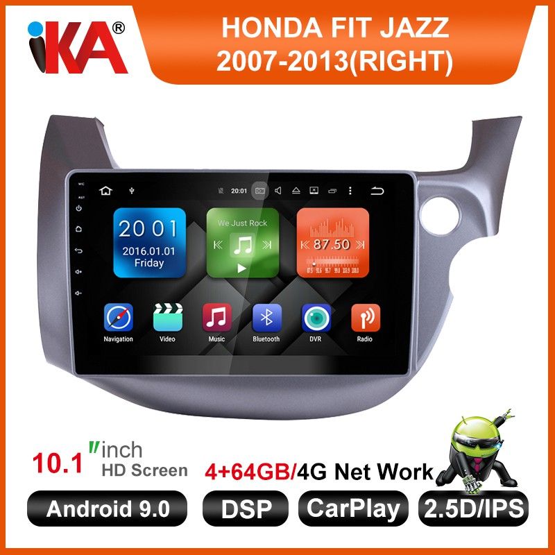 IKA Android 9.1 Car Multimedia For Honda Fit Jazz 2009 2010 2011 2012 2013 Right Whit GPS Radio Stereo From Lullaby4, $149.75 | DHgate.Com