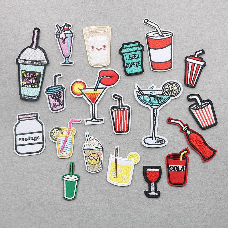 Iron On Fabric Appliques // Coffee Patches