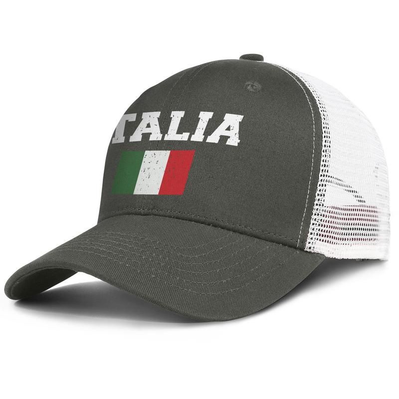 Italian Flag Lightweight Unisex Baseball Caps Adjustable Breathable Sun Hat for Sport Outdoor Black