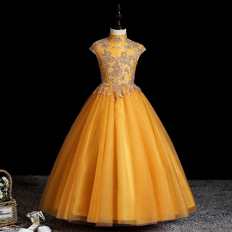 gold gown for kids