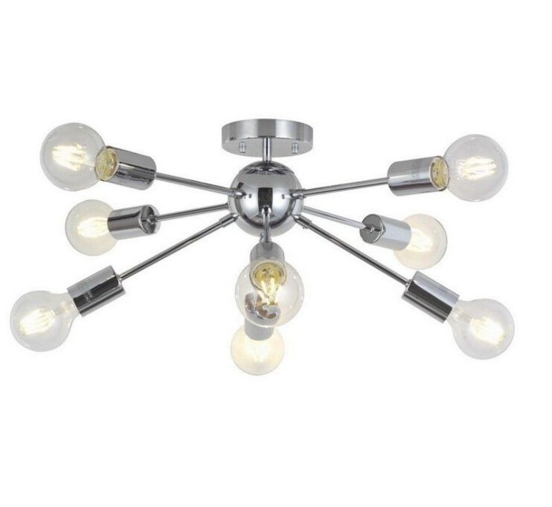 8-licht Sputnik Kronleuchter Semi Flush Mount Deckenleuchte Nordic Kreativ Deckenlampe F/ür K/üche Badezimmer Esszimmer Flur Dekor Leuchte