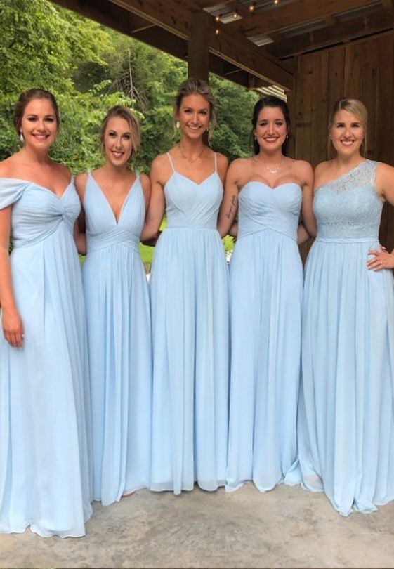 blue maid of honour dresses