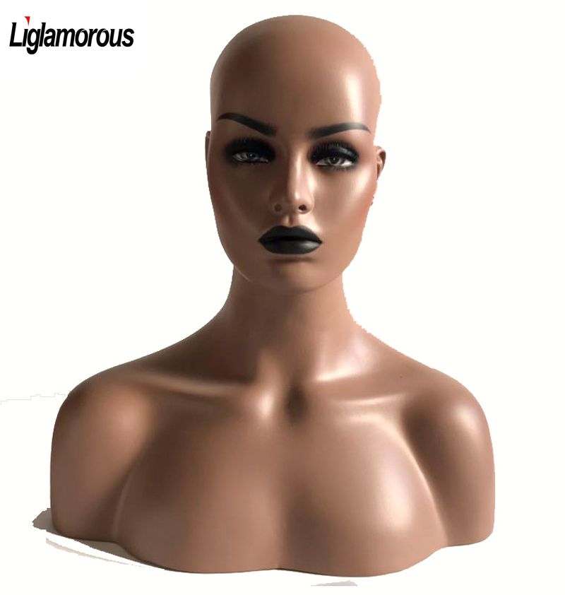 Foam Head Stand Model Female Long Neck Mannequin Wig Glasses Hat Display Set USA