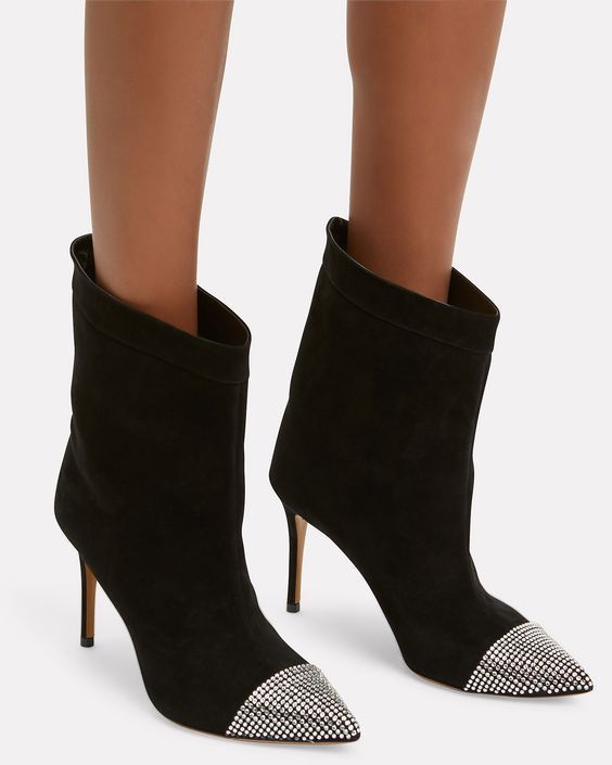 catwalk rhinestone booties