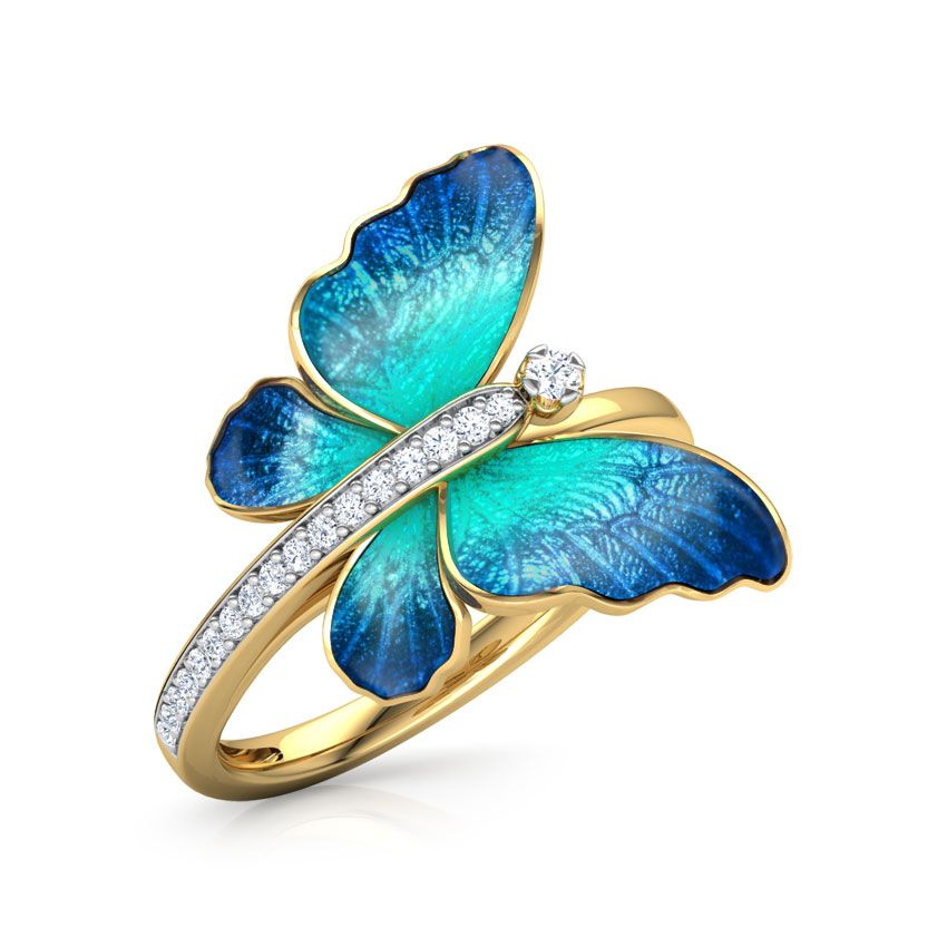 Anillos De Esmalte Anillos Multicolores Anillos De Mariposa Anillos De Esmalte Anillos Multicolores Anillos De Mariposa