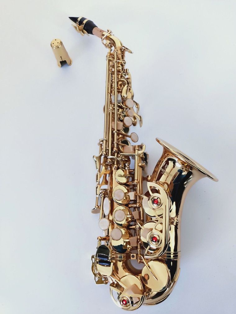 2010 NEW YANAGISAWA Curved Soprano Saxophone S 992 Gold Key Brass Sax