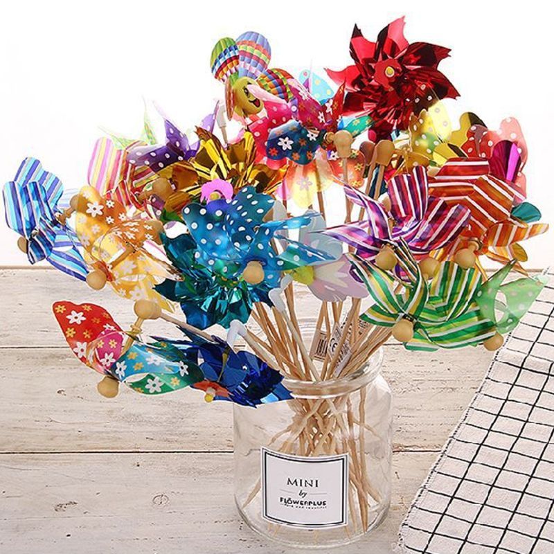 2019 Windmill Cake Toppers Cupcake Picks Fruit Toothpicks Cocktail