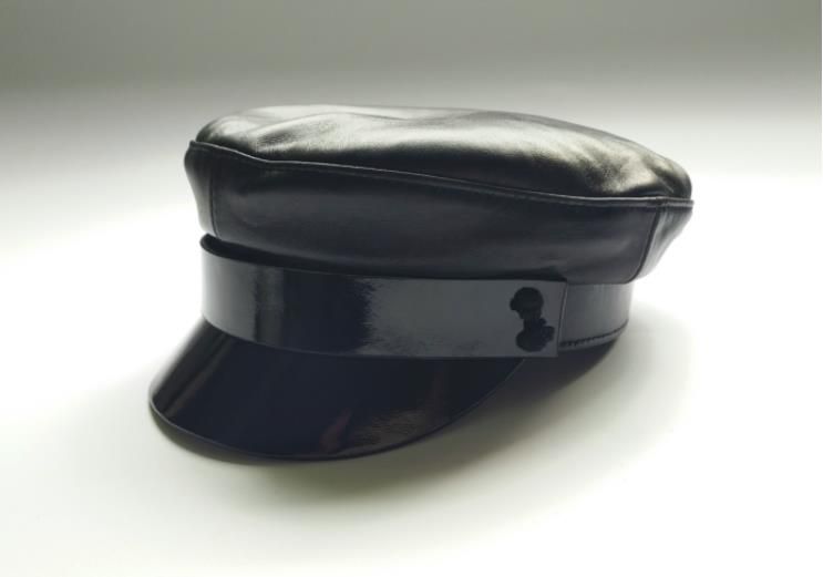Acquistare Cappello Da Marinaio Piatto In Vera Pelle Da Donna Cappellino In  Pelle Punk Rock Visualizza Cappello Moto In Pelle Di Montone Con Punta In  Vera Pelle Nera Economico | Consegna Veloce