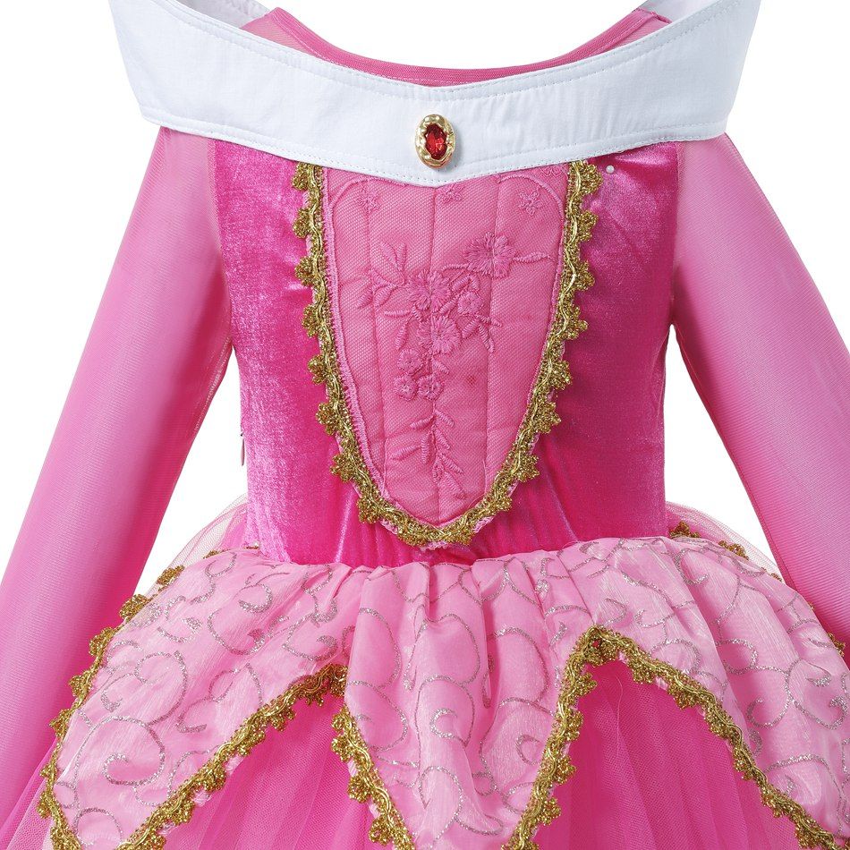 Durmiente belleza princesa aurora vestir fiesta traje de manga larga 5 capas cosplay vestido largo halloween Durmiente belleza princesa aurora vestir fiesta traje de manga larga 5 capas cosplay vestido largo halloween