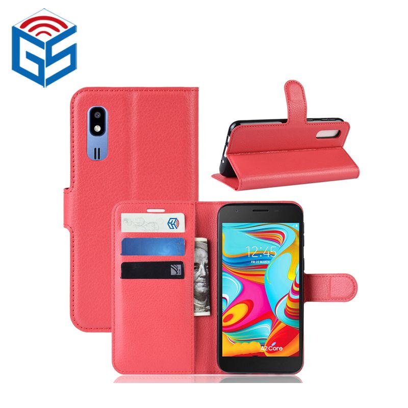 Compre Para Samsung Galaxy A20s A262FD A2 Core A260FD Couro Flip Wallet  Case Capa Com Titular De Cartão Barato | Entrega Rápida E Qualidade |  Pt.Dhgate