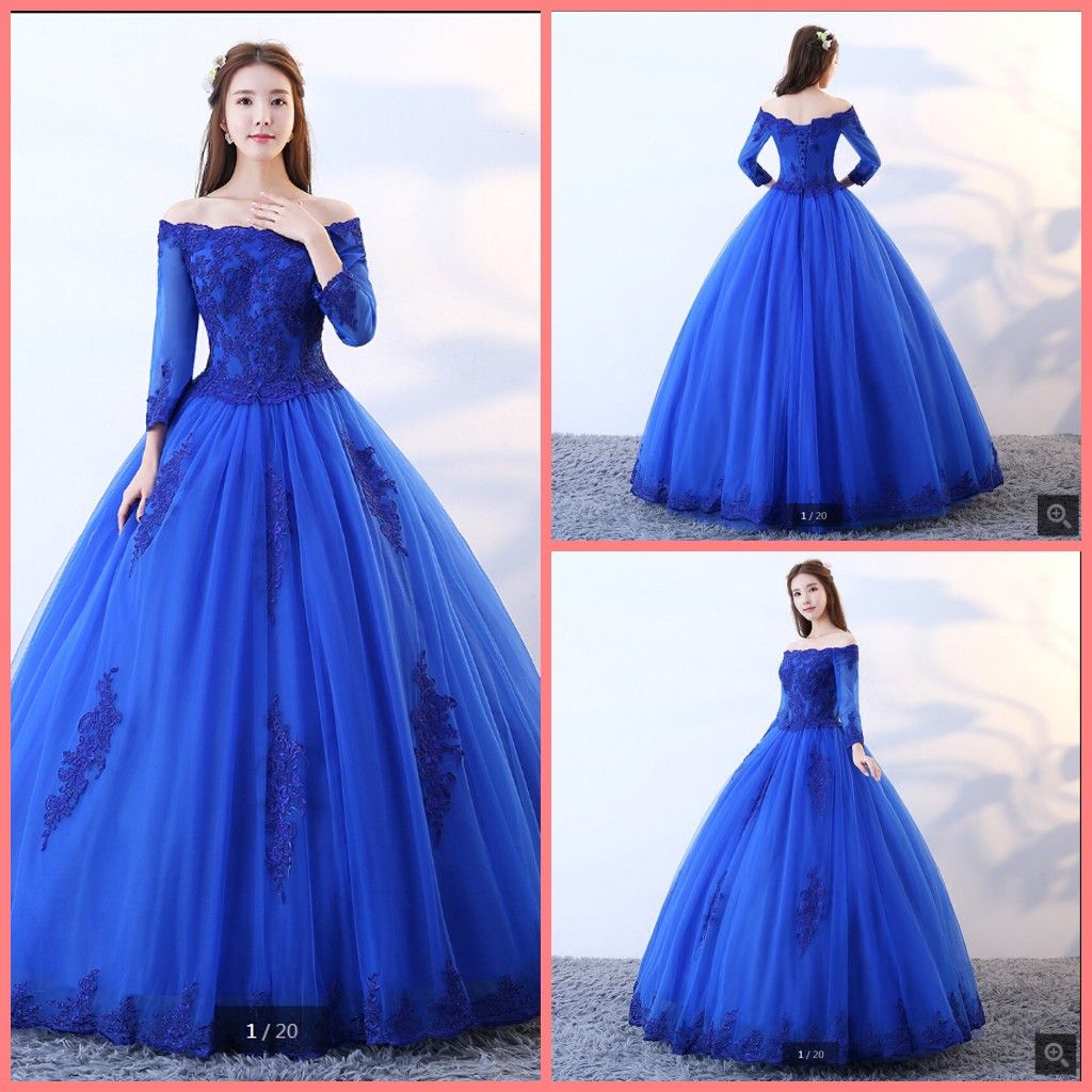 royal blue princess ball gown