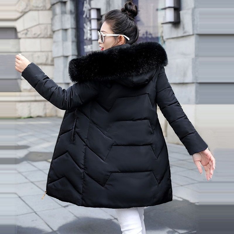 Piel grande 2019 nueva de invierno de moda para mujer engrosamiento Parkas abrigo de
