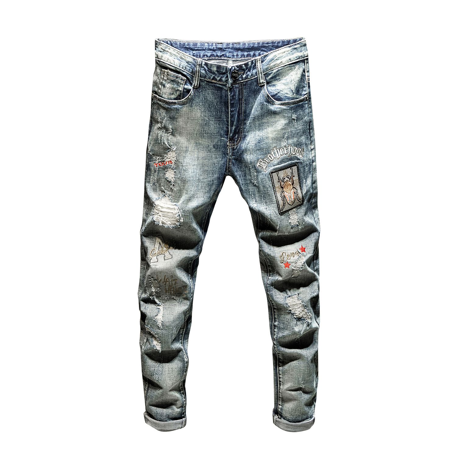 Compra Diesel Hombres Los Pantalones Vaqueros 2020 Pantalones Vaqueros De  Diseño De Lujo Para Hombre Flaco Ciclista De Talle Alto Delgado De La  Manera Reactivación En Forma De Roca Pegarse Parches De