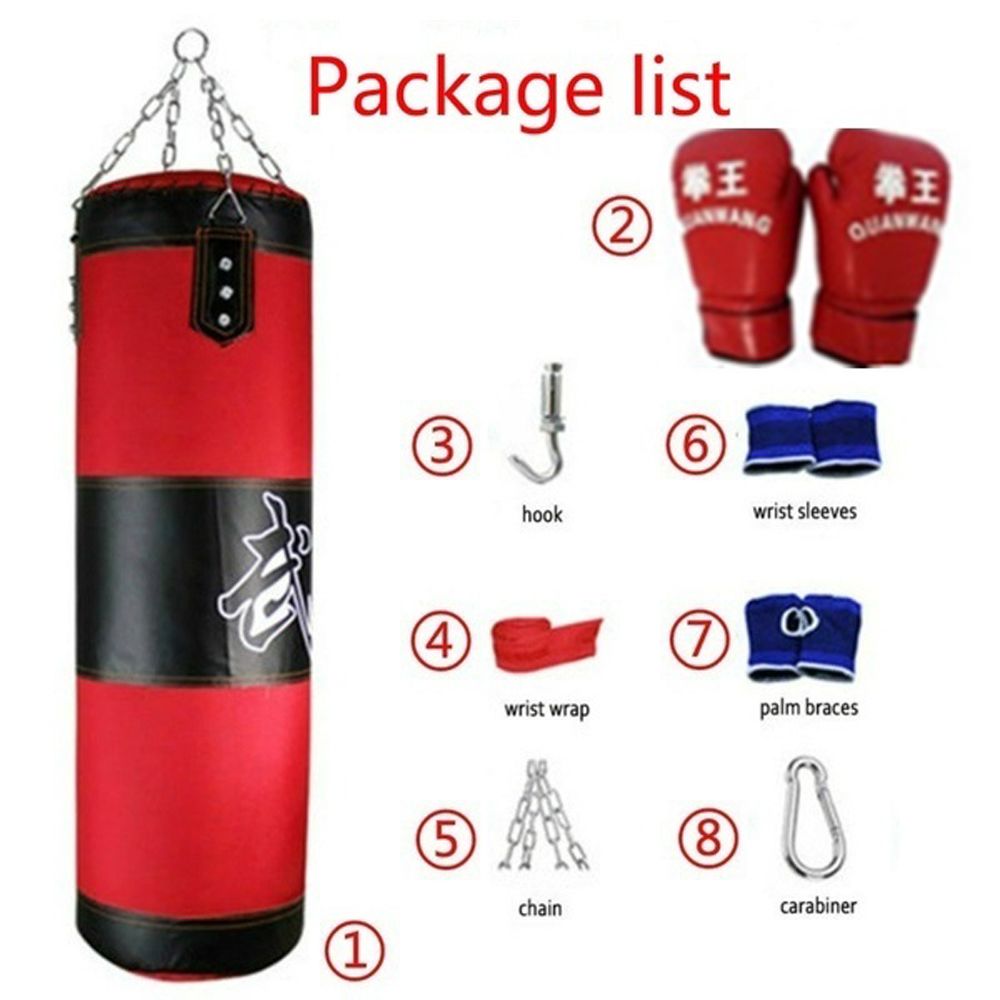39/" 100CM Training Fitness MMA Boxing Heavy Sand Punching Bag Boxing Golves