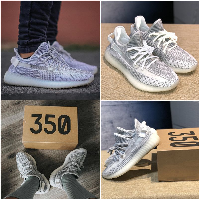 Stock X Tag Reflective Box Ef2905 Kanye 350 V2 Static Mens Shoes