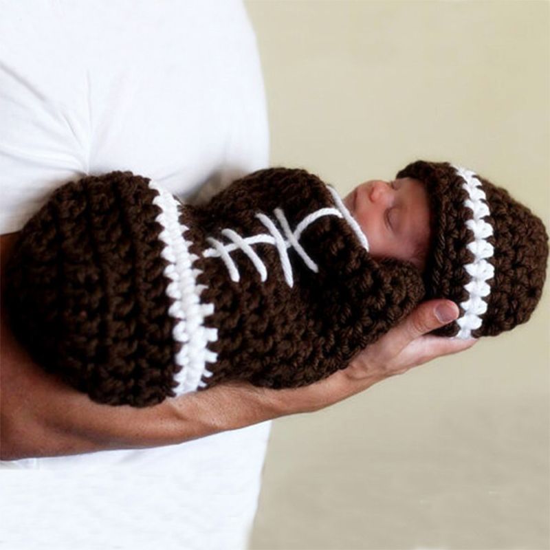 2020 Hot Baby Photography Props Rugby Ball American Football Suit