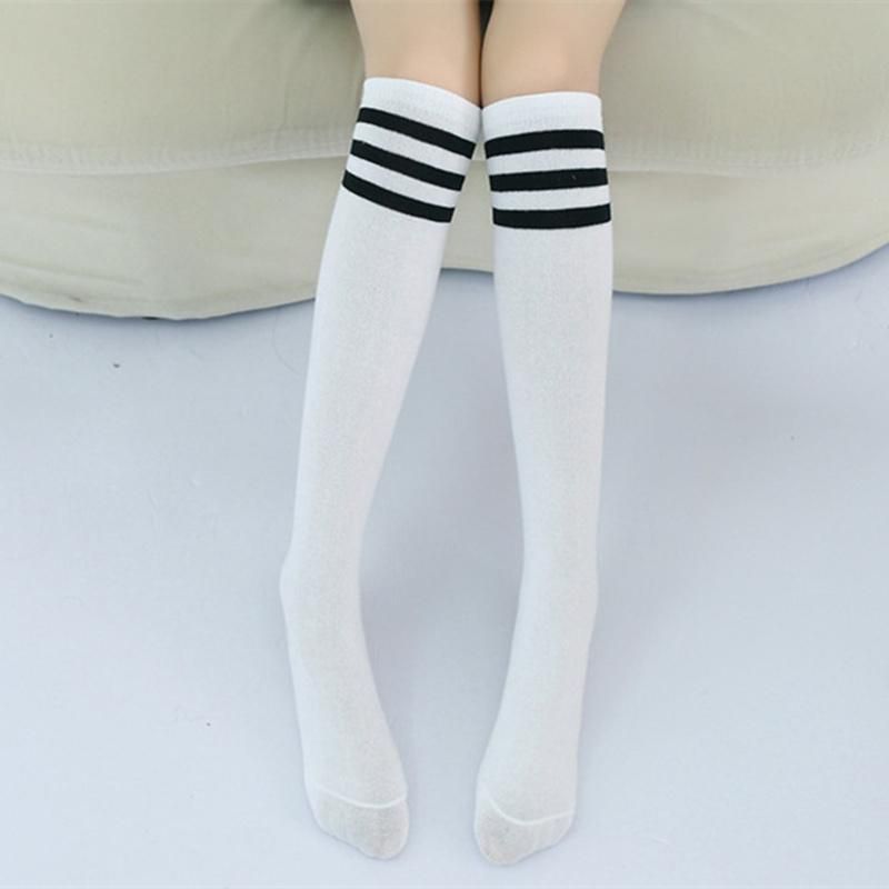 girls white knee length socks